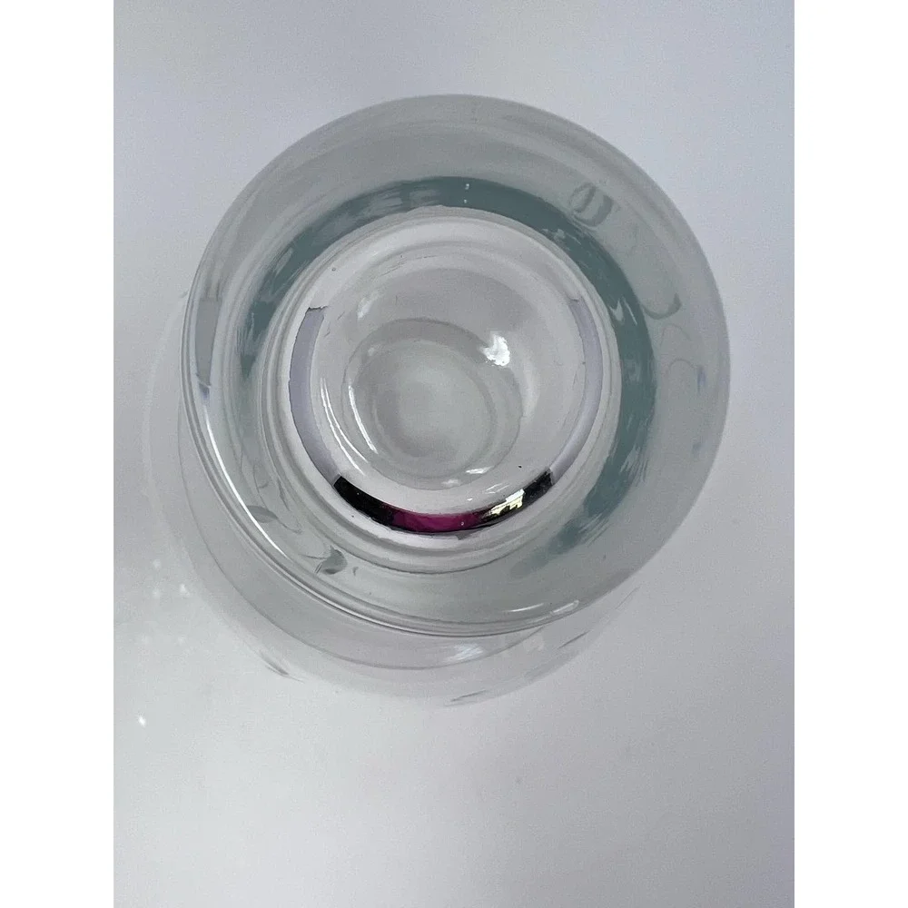 Princess House Clear Frosted Floral Pattern Defect‎ at Top Vase 9